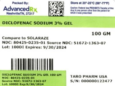 Label 1 (Diclofenac Sodium Gel 80425 0235 01)
